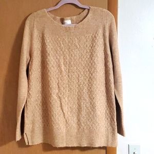 Loft Boat Neck Tan Sweater